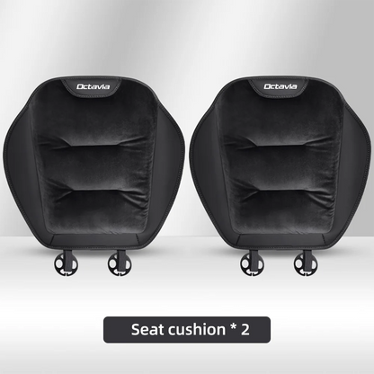 Housse de siège de voiture en flanelle, pour Skoda Octavia 2 3 MK1 MK3, coussin de siège avant/arrière de voiture en peluche chaud d'hiver, accessoires d'intérieur automobile