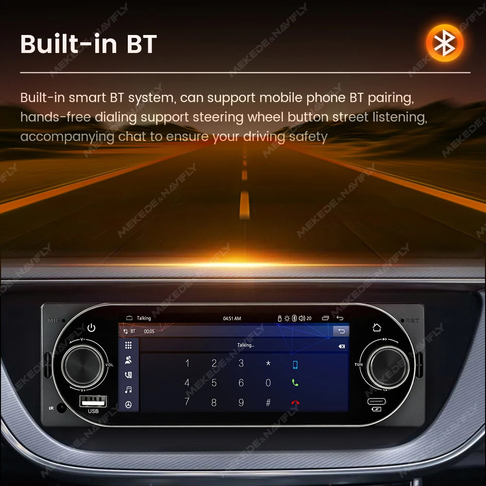 Autoradio Carplay sans fil, 5.2 pouces, double bouton, 1din, lecteur MP5, pour lecture universelle de voiture, Auto Touch, vidéo HD, intelligent, BT, stéréo