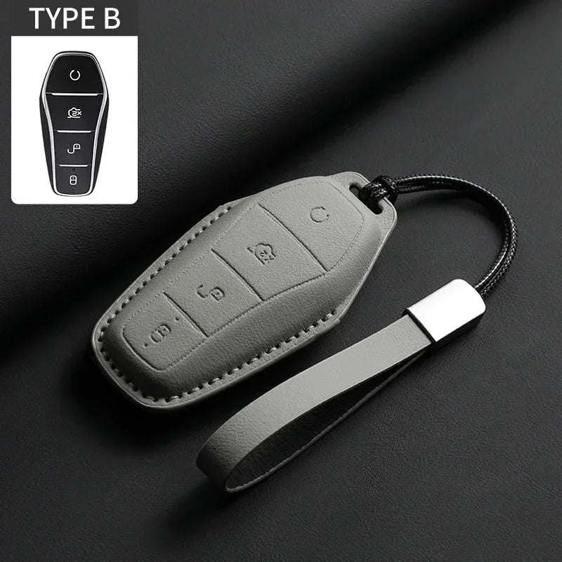 Étui de protection pour clé de voiture, support pour BYD Han Ev Tang Dm Qin PLUS Song Pro MAX Yuan DolDave E2, protecteur de clé automatique, accessoires de voiture