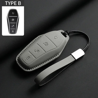 Étui de protection pour clé de voiture, support pour BYD Han Ev Tang Dm Qin PLUS Song Pro MAX Yuan DolDave E2, protecteur de clé automatique, accessoires de voiture