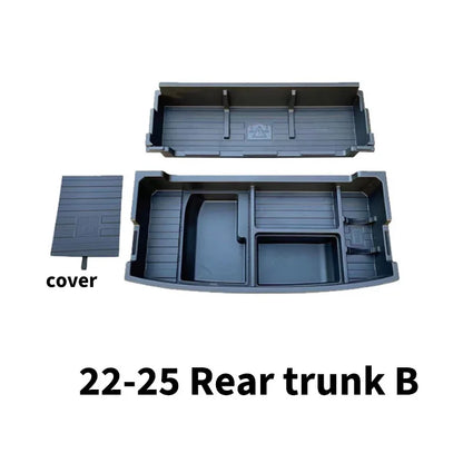 Pour BYD Yuan Plus ATTO 3 coffre de voiture stockage avec couvercle coffre déflecteur boîte de remplissage boîte de rangement Invisible accessoires de Modification de voiture