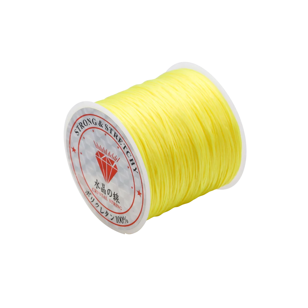 Fil élastique rond en cristal, 10 mètres, 0.7mm, cordon extensible en caoutchouc et Nylon pour la fabrication de bijoux, Bracelet de perles