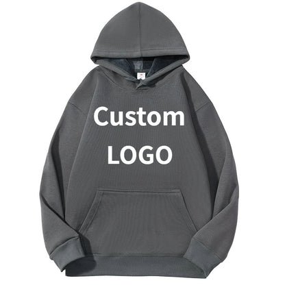 Sweat-shirt à capuche pour hommes, personnalisé avec votre Logo de marque, en coton lourd de haute qualité, pour bricolage, vêtements d'équipe, automne et hiver