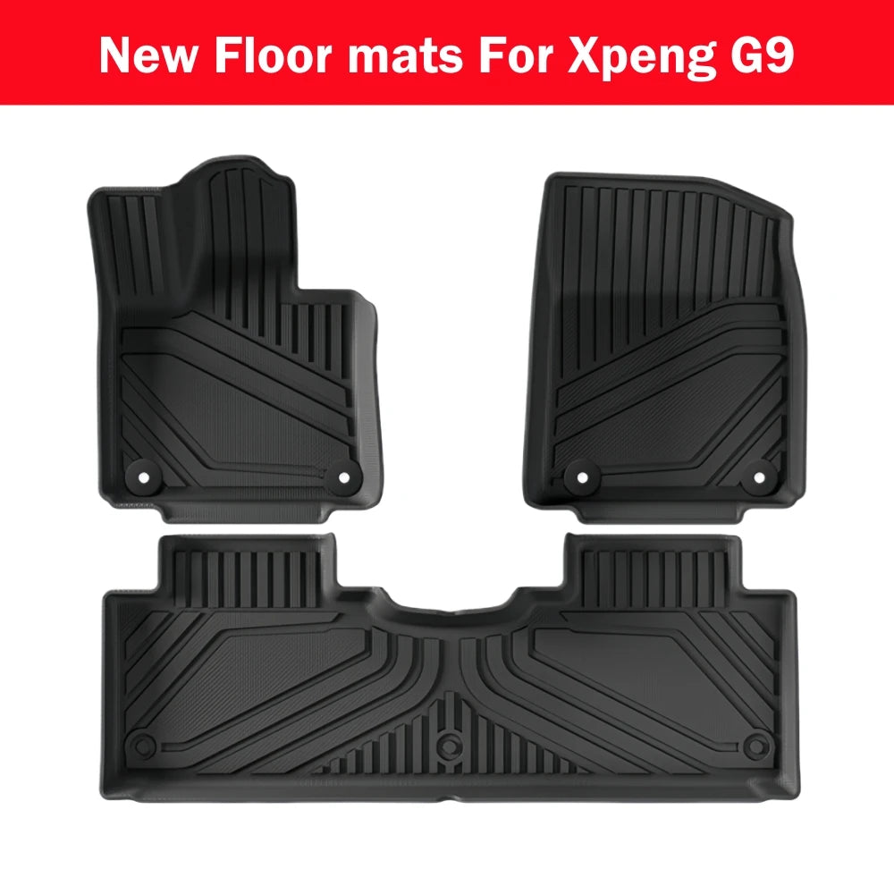 Tapis de sol 3D TPE pour Xpeng G9, tapis de coffre, doublure de cargaison, imperméable, inodore, toutes saisons, polymères, LHD, 2022-2024