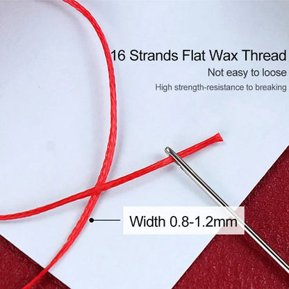 Grand rouleau de fil ciré pour couture du cuir, 0.8mm, 270M, pour la couture à la main, bricolage et matériel de reliure, accessoires, corde tissée 150D