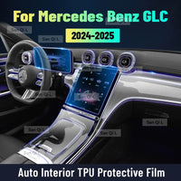 Film de protection transparent pour Console centrale intérieure Mercedes Benz GLC 2024 2025, teinte anti-rayures en TPU pour voiture, accessoires de rénovation