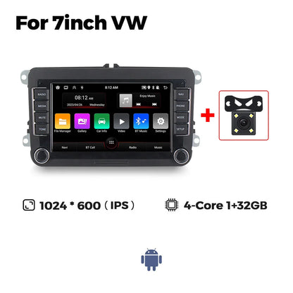 MEKEDE Android Autoradio pour Volkswagen Passat b6 b7 golf 5 6 Polo Jetta Skoda Autoradio multimédia PlayerGPS WiFi RDS Carplay