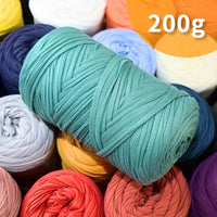Fil à tricoter élastique de qualité supérieure 200g - Couleurs vibrantes pour sacs au crochet, paniers, tapis, cadeau de la Saint-Valentin |   Expédition 24h/24