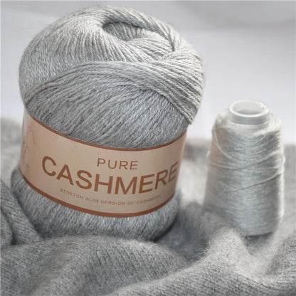 Fil de cachemire pour un crochet 3 plis peigné pur mongol chaud doux tissage flou tricot fil à main en cachemire 5 pièces