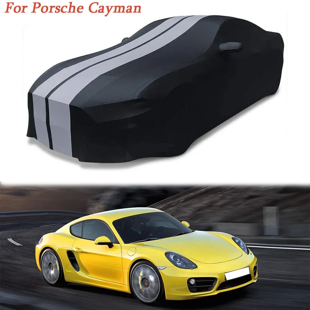 Juste de voiture d'intérieur commandée Ultraguard, compatible avec Porsche 911, 718, 968, 992, 928, Cayman, Boxster, Carrera, gris foncé, noir, rayé
