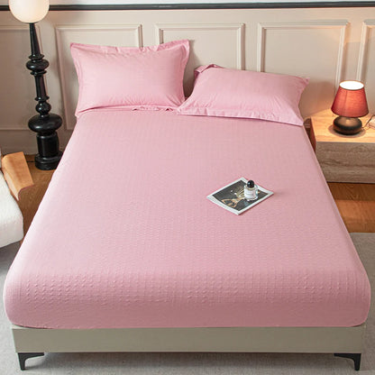 Housse de matelas unie douce pour la maison, drap-housse avec bande élastique pour lit simple, double, king, queen 90/120/150/180/200CM