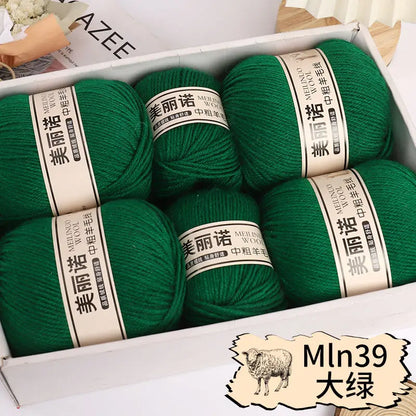 Fil de laine mi-épais pour chaussettes, tricot à la main, pull, pantalon, foulards, vêtements en cachemire mérinos, fil de Crochet doux pour bébé, 500 g/ensemble