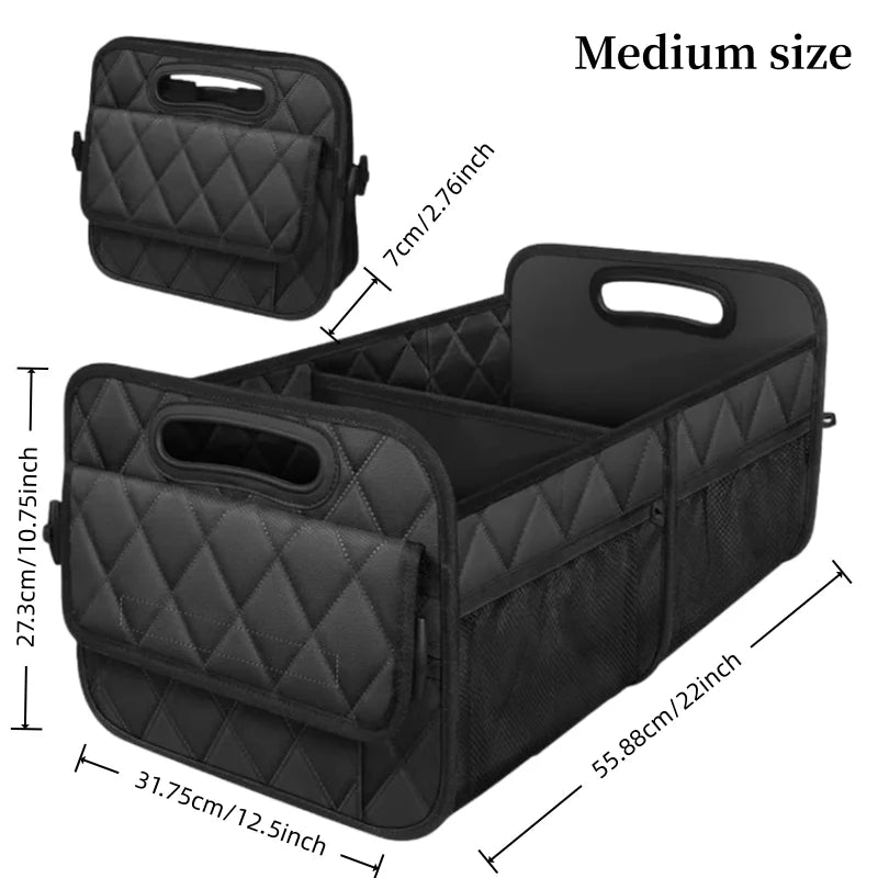 Organisateur de coffre de voiture pour SUV, organisateurs et rangement de voiture avec 6 poches, organisateur de coffre en Polyester imperméable pour accessoires de voiture
