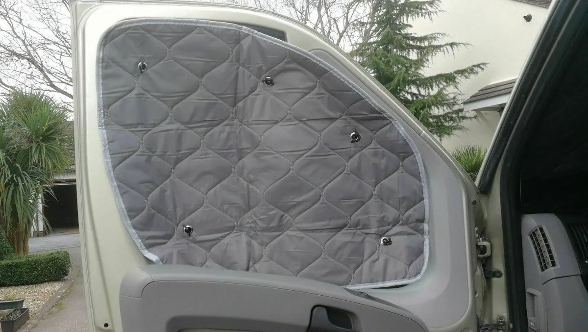 Stores thermiques internes pour pare-brise, couverture de pare-brise, pare-soleil, 7 couches, Fiat Ducato 2006 2022, KIT Boxer, cristaux et citations