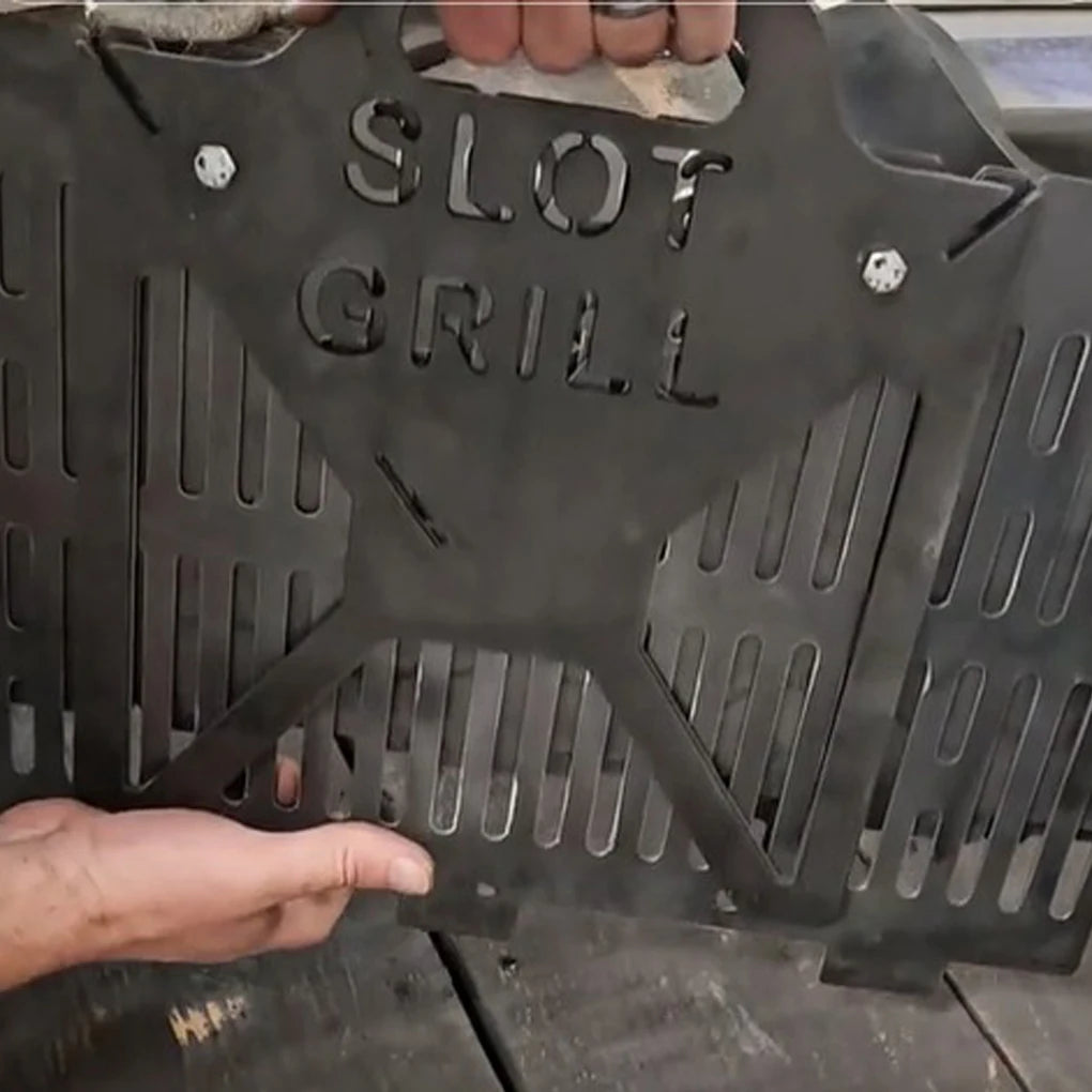 Barbecue pliant Compact portatif extérieur d'acier inoxydable pour les grilles de fente de Camping et de fêtes 40*22*10 cm