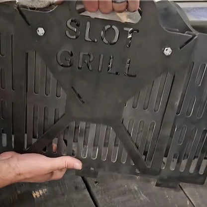 Barbecue pliant Compact portatif extérieur d'acier inoxydable pour les grilles de fente de Camping et de fêtes 40*22*10 cm