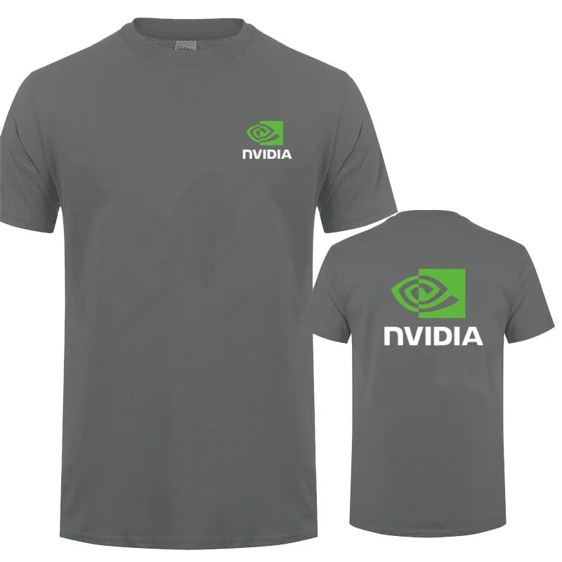 تي شيرت Nvidia رجالي صيفي بأكمام قصيرة قطن Nvidia تي شيرت رجالي كبير الحجم LH-033