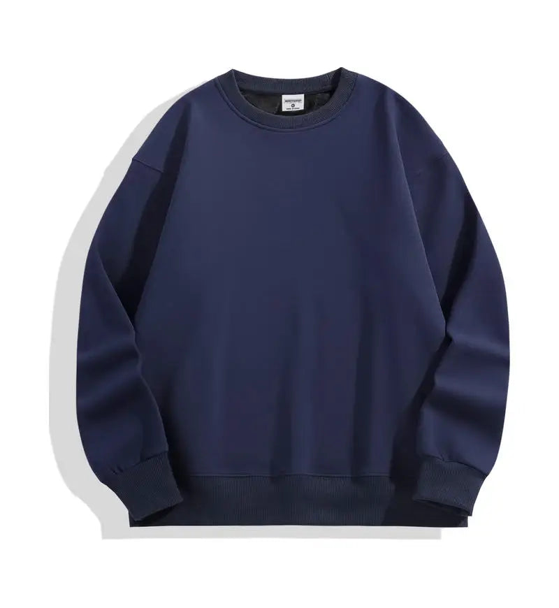 Bricolage Logo personnalisé 500GSM poids lourd hommes sweats à capuche nouveau automne hiver épais coton hommes haut couleur unie sweat à capuche pull
