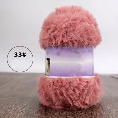 Fil de fausse fourrure 200g pour tricoter des pantoufles, des pulls chauds, des écharpes et des chapeaux faits à la main