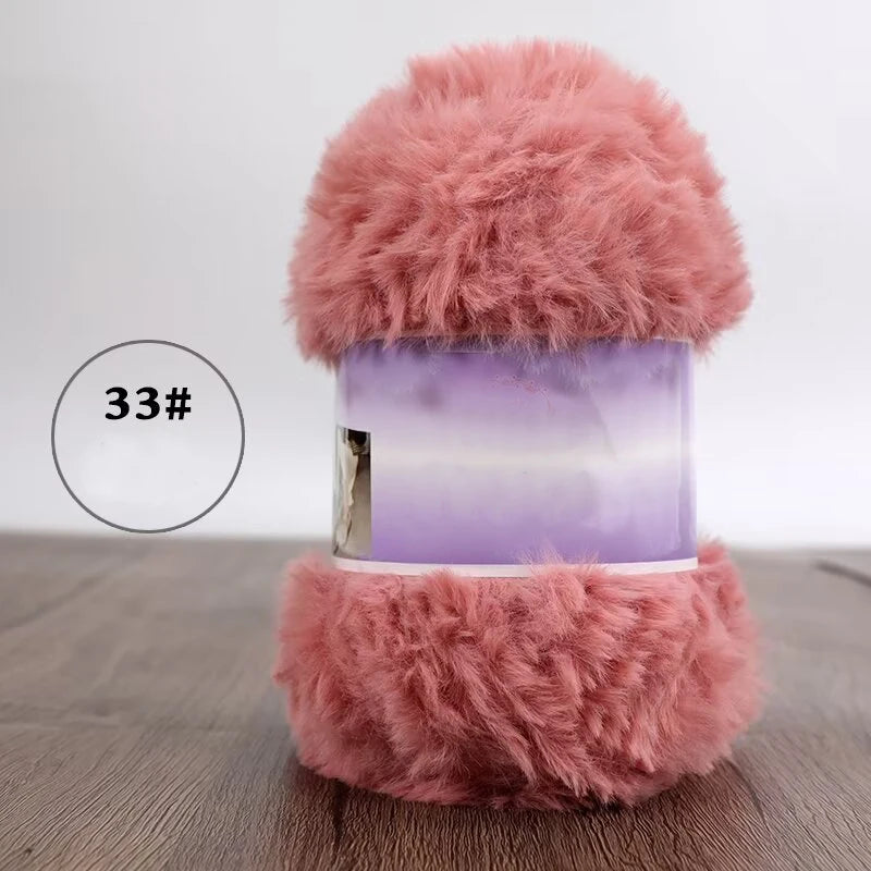 Fil de fausse fourrure 200g pour tricoter des pantoufles, des pulls chauds, des écharpes et des chapeaux faits à la main