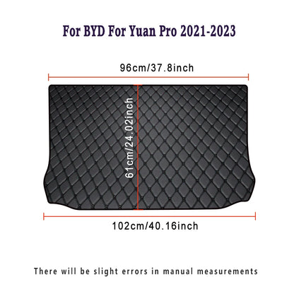 Tapis de coffre de voiture pour BYD, pour Yuan EV Pro PLUS 2025 2024 2023 2022 2021 2020 2019 2018, accessoires automobiles imperméables