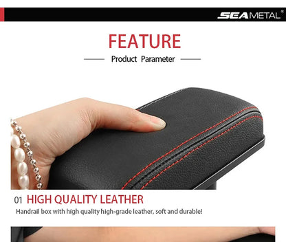 SEAMETAL – coussin d'accoudoir de porte de voiture, hauteur réglable, coussin de Support de coude, tapis de protection intérieur universels en cuir PU