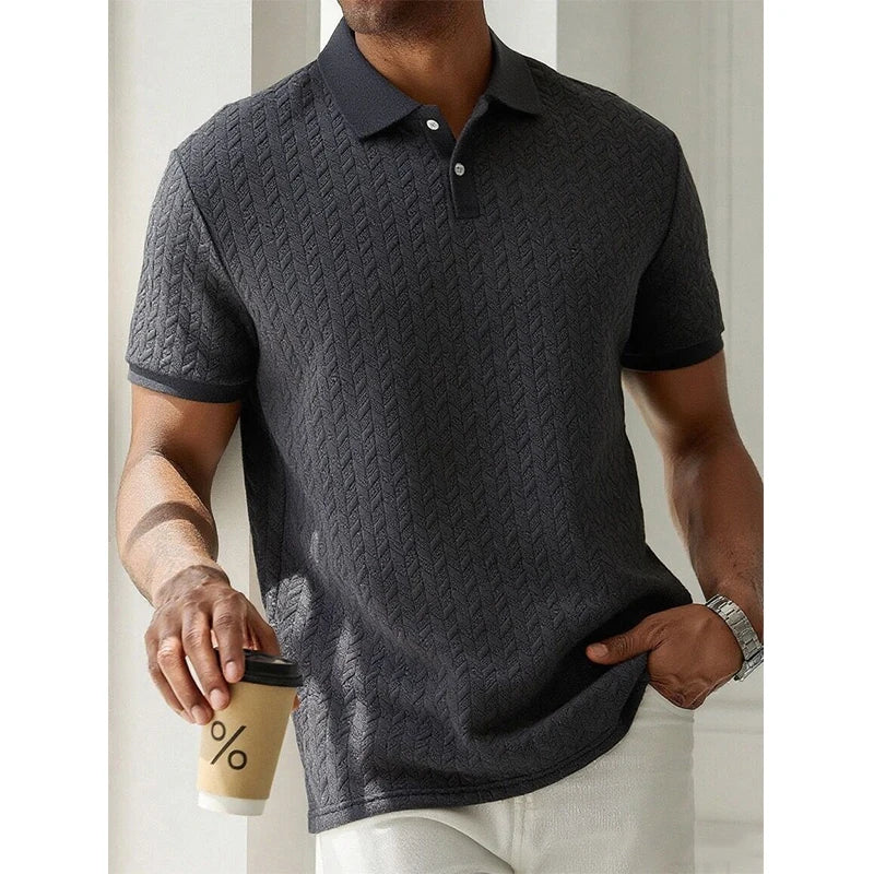 Polo d'été à manches courtes pour hommes, Streetwear, hauts de couleur unie, marque respirante