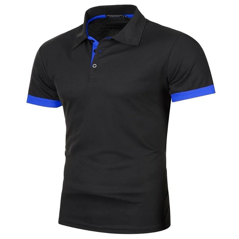 Polo à manches courtes pour hommes, couleur unie, Streetwear, t-shirts légers à revers pour hommes, hauts de Sport de Jogging d'été, nouvelle collection