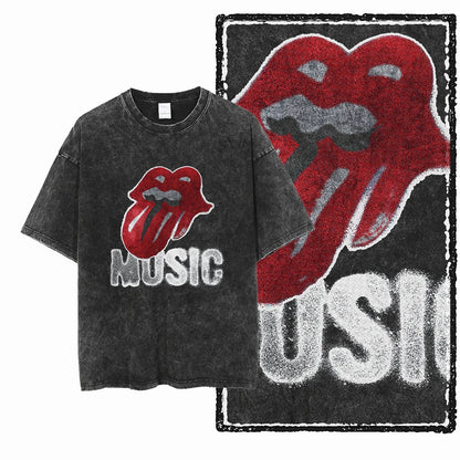 U1 STREE THEME graphique exclusif unisexe coton lavé à l'acide t-shirt Cool Vintage Streetwear hommes t-shirts grande taille t-shirt pour hommes