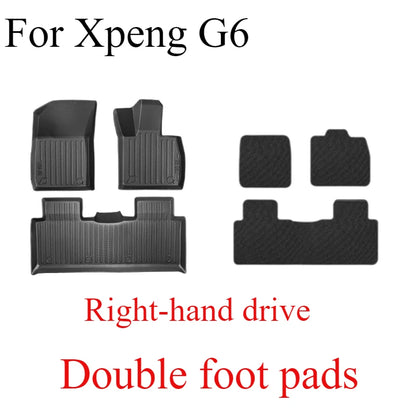 Pour Xpeng G6 2025-2023 tapis de sol tapis de coffre tous temps avant arrière tapis de doublure de chargement, accessoires de coussinets de pied antidérapants imperméables
