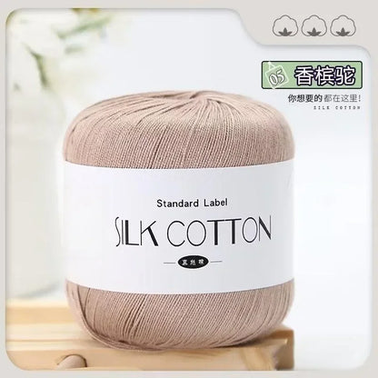 Fil à tricoter chaud et doux pour bébé, 50 g/pièce, dentelle de soie, coton, lait, Crochet, tricoté à la main, fournitures pour tricot à la main, point de croix