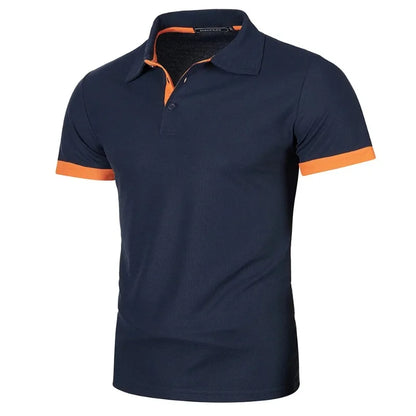 Polo à manches courtes pour hommes, couleur unie, Streetwear, t-shirts légers à revers pour hommes, hauts de Sport de Jogging d'été, nouvelle collection