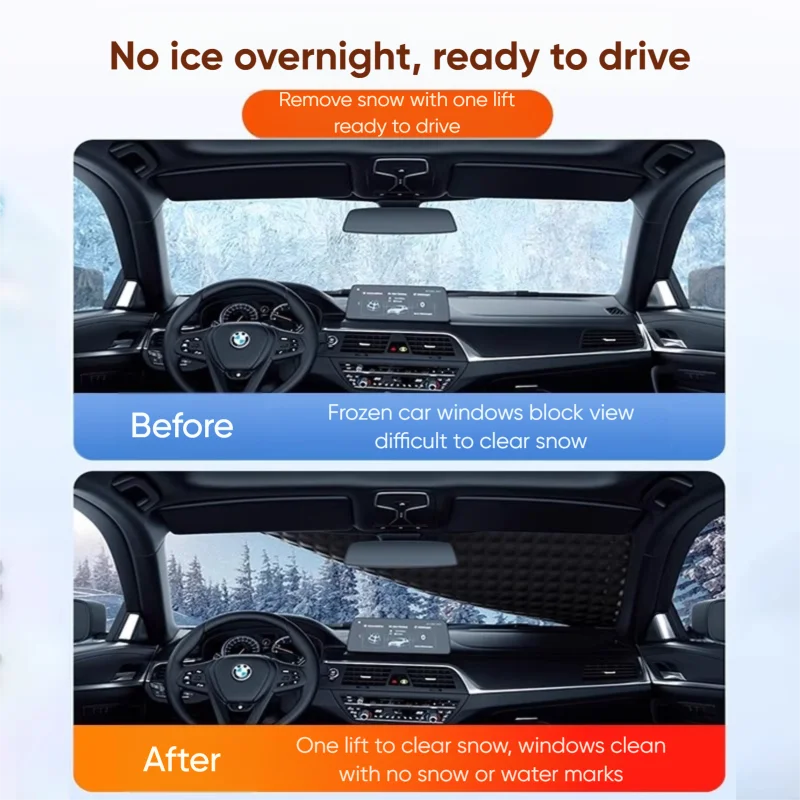 Housse de protection contre la neige pour voiture, pour l'extérieur, demi-enveloppé, imperméable, Protection contre la glace, pour berline SUV, hiver