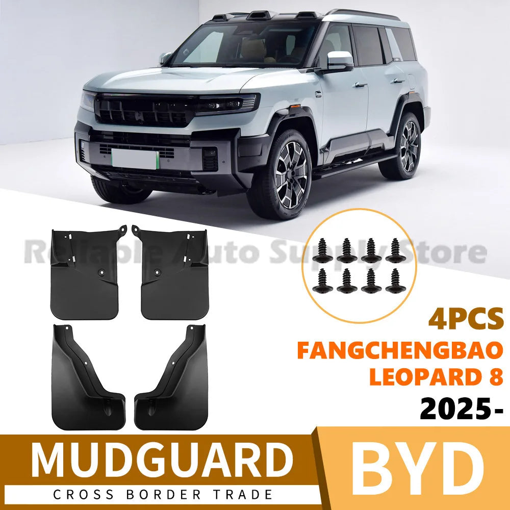 Garde-boue de voiture BYD Yangwang U8, garniture de garde-boue en caoutchouc souple, roue avant et arrière, livraison rapide, qualité supérieure, Dura, 2025