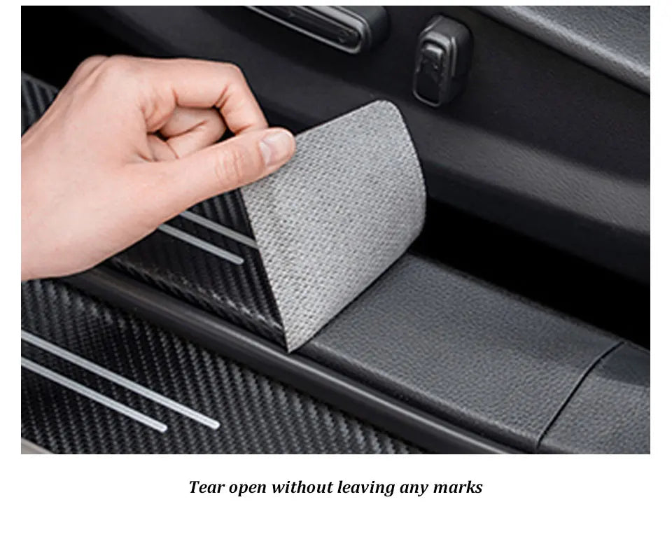 Autocollant de seuil de porte de voiture en Fiber de carbone, 4 pièces, pour Xpeng Xiao Peng G6 P5 P7 G9 X9 G3 P7i 2023 2024, autocollant de protection de seuil de porte de voiture