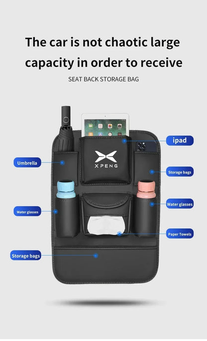 Sac de rangement arrière en cuir pour siège de voiture, anti-usure, coussin anti-rika, accessoires pour XPENG P5 P7 G3 G9 N5 F30 H93 BETA
