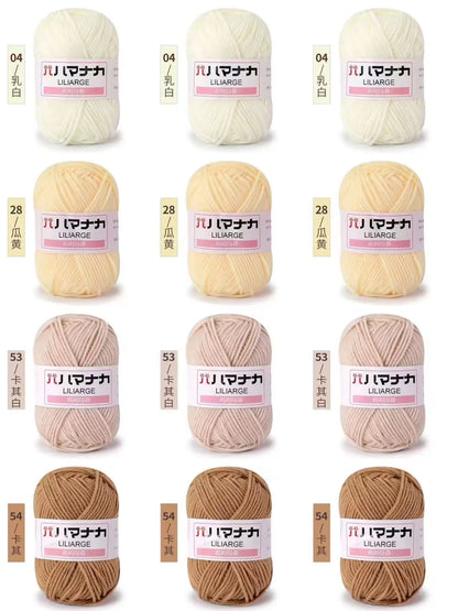 12 pièces 300g fil de lait fait à la main grossier bricolage tissage boule de fil pour pull chapeau écharpe et autres vêtements doux Crochet fil à tricoter