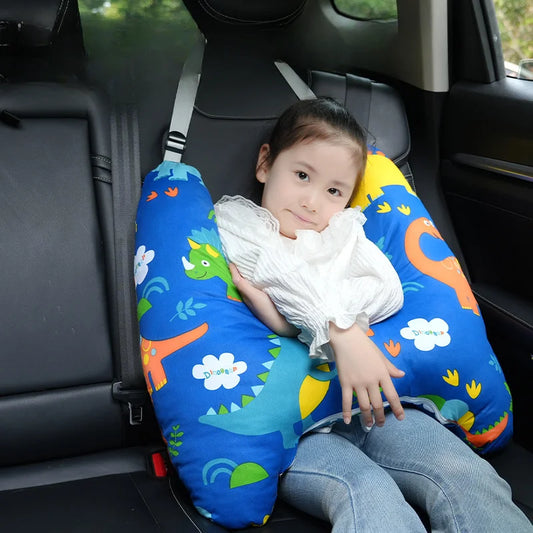 1 Set Cute Kid and Adult Car Sleeping Neck Head Support H-Shape Travel Pillow Cushion Car Seat Safety Neck Pillow Child  Women