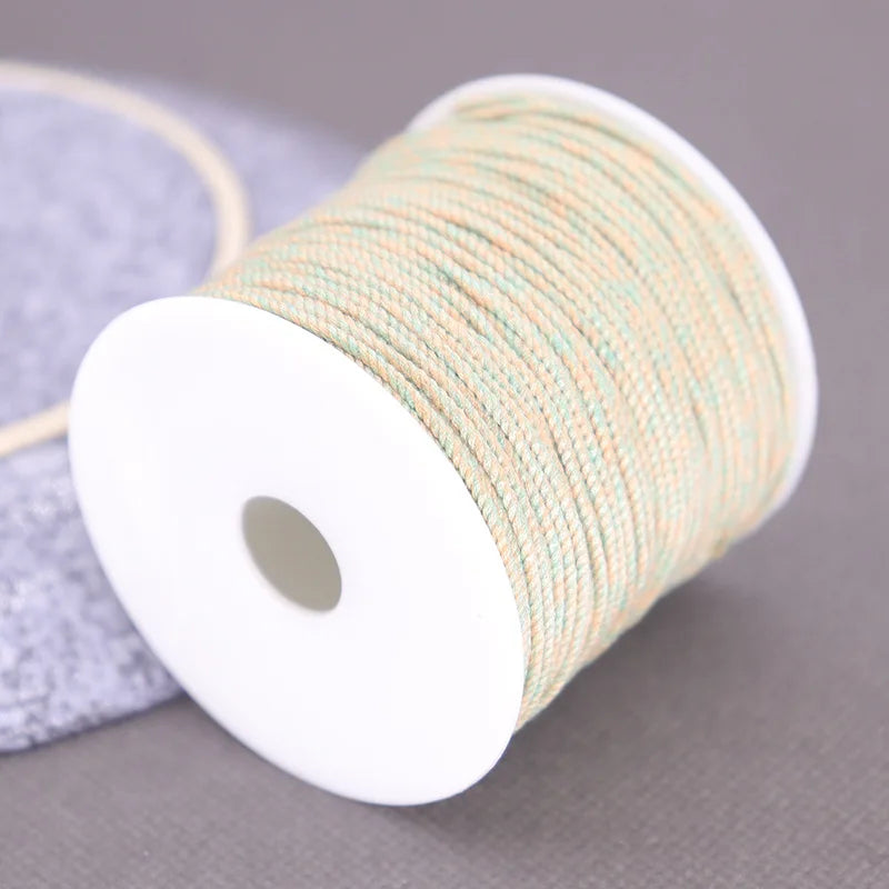 Corde de coton pour macramé, ficelle, ficelle, fil, artisanat, couture, tentures murales faites à la main, bohème, fête de mariage, décoration d'intérieur, 1.2mm, 37m