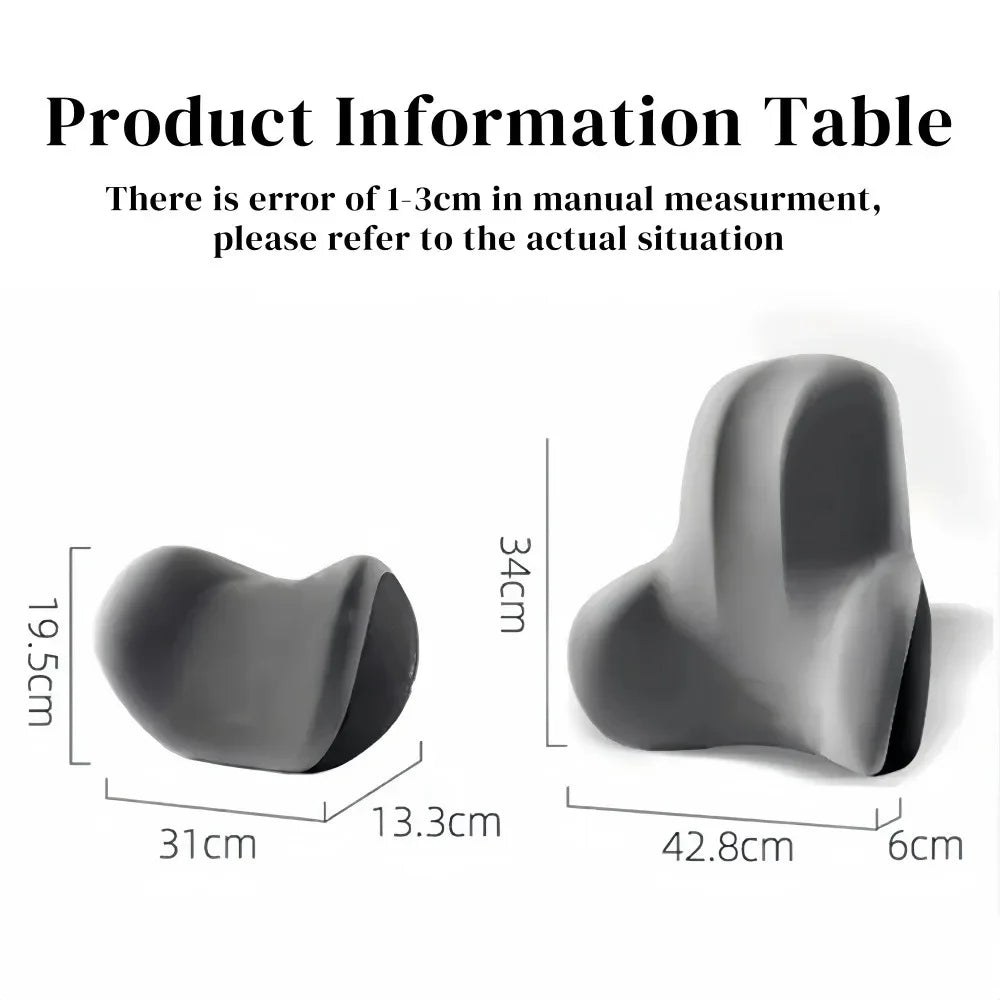 Oreiller cervical de voiture en mousse à mémoire de forme, protection du dossier de soutien lombaire, soulage la pression, appui-tête de voiture respirant, accessoires de voiture