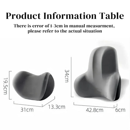 Oreiller cervical de voiture en mousse à mémoire de forme, protection du dossier de soutien lombaire, soulage la pression, appui-tête de voiture respirant, accessoires de voiture