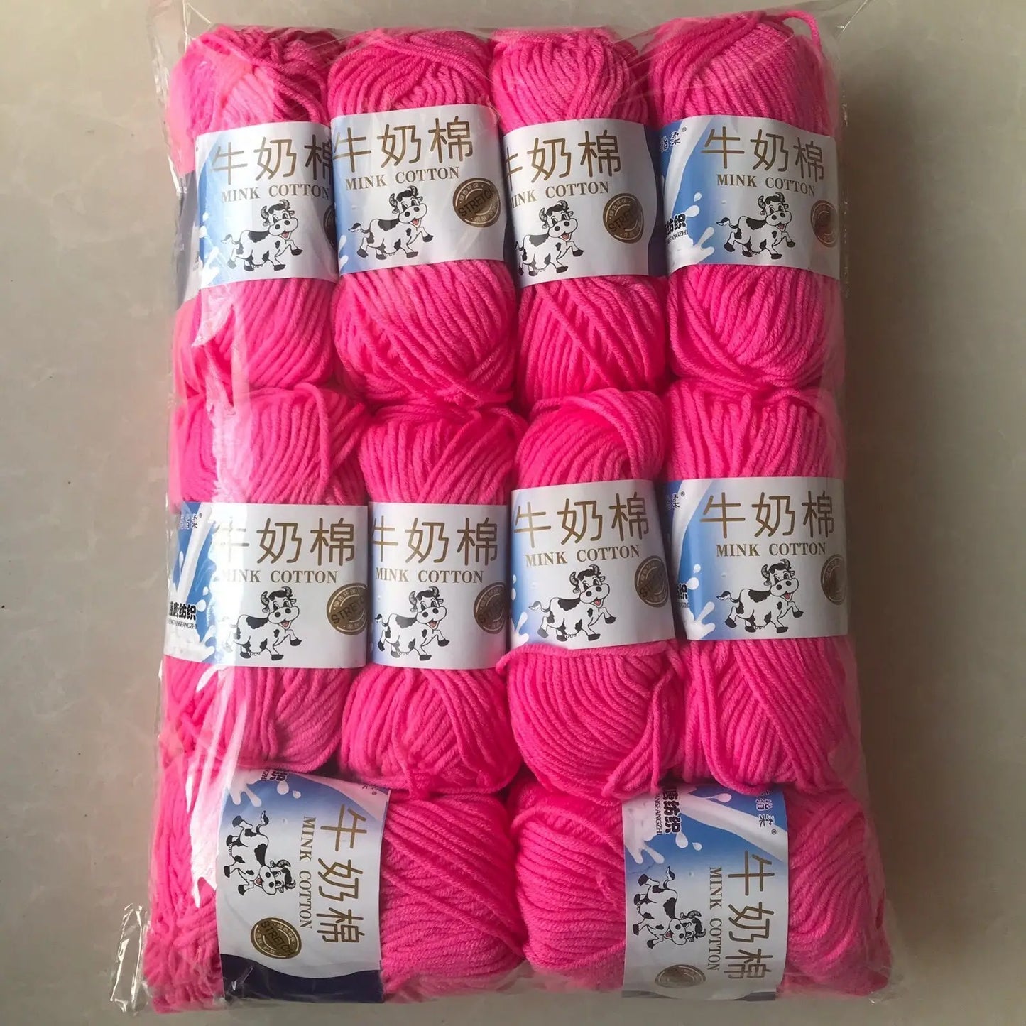 Fil de laine et de coton au lait, 500g, fil au Crochet pour écharpe tricotée à la main, pull, sacs de poupées, bricolage, fournitures de tricot au Crochet, 10 pièces/lot
