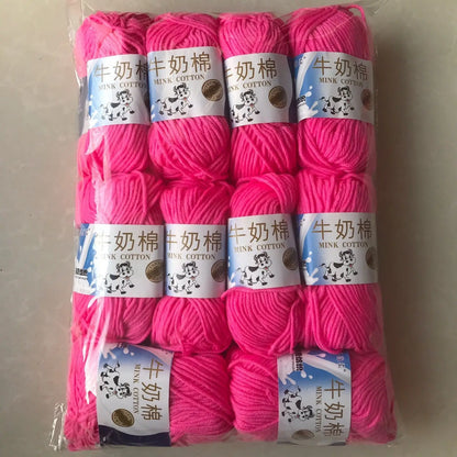 Fil de laine et de coton au lait, 500g, fil au Crochet pour écharpe tricotée à la main, pull, sacs de poupées, bricolage, fournitures de tricot au Crochet, 10 pièces/lot