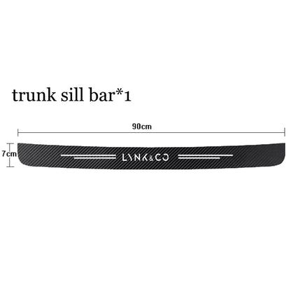 Autocollants de seuil de porte de voiture en Fiber de carbone, pour LynkCo Lynk & Co 05 06 5 6 Lynk Co 05 06 01 1, accessoires