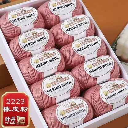Fil de laine doux à 3 plis, 500 g/ensemble, pour crochets, chapeau d'hiver, pull, écharpe, châle, manteau, Cardigan, bricolage, confortable, chaud et moelleux, fil rouge pour bébé