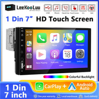 LeeKooLuu 1 Din 7 "HD universel voiture lecteur MP5 Bluetooth FM Radio sans fil Carplay Android Auto lecteur multimédia USB/SD/AUX-IN