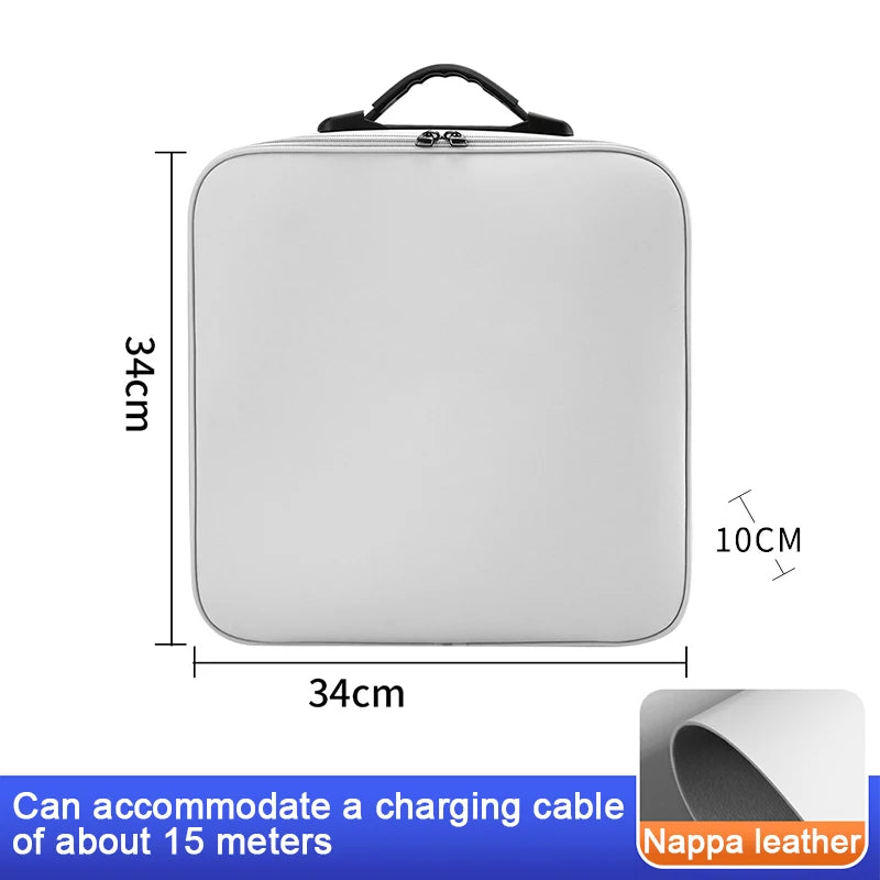 Boîte de rangement pour câble de recharge de voiture électrique compatible avec LYNK&CO 01 02 Z10 Z20 03 05 06 07 08 09 900 Câbles de charge de véhicule électrique Sac de transport