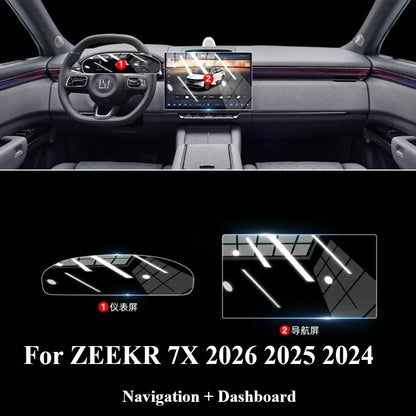 Film de Protection PPF pour ZEEKR 7X 2026 2025 2024, transparent, TPU LCD, panneau de Navigation GPS, Console centrale, accessoires de voiture