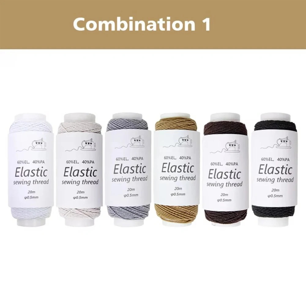 6 pièces/paquet accessoires pour vêtements cordon de perles élastique fort 0.5mm bricolage Machine à coudre fil ligne de bijoux vêtements corde élastique