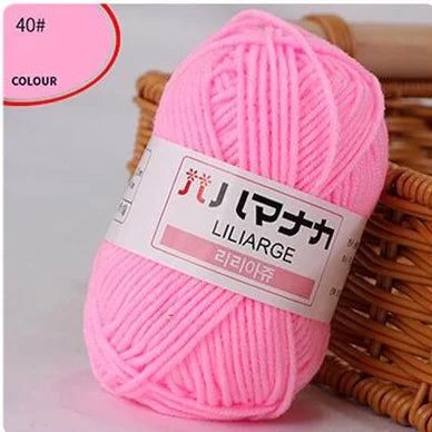 Fil de laine à tricoter en coton doux et doux pour bébé, fil de velours en fibres épaisses, fil de laine à tricoter à la main pour pull de bricolage